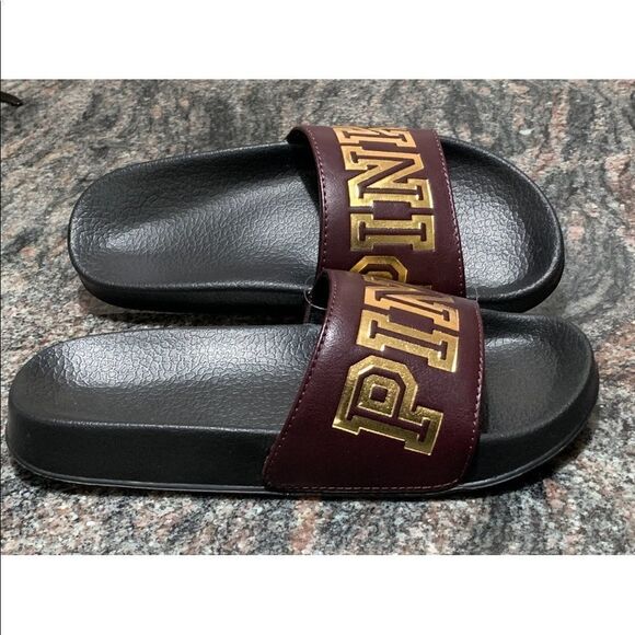 Victorias Secret Pink strap sandals slides Medium - Picture 4 of 5